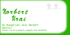 norbert urai business card